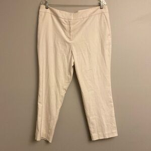 NWT Ann Taylor Ivory Signature Straight Through the Hips & Thighs size 14 P